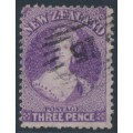 NEW ZEALAND - 1867 3d deep mauve QV Chalon, perf. 12½, star watermark, used – SG # 118