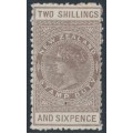 NEW ZEALAND - 1895 2/6 brown QV Stamp Duty, perf. 11, NZ star watermark (7mm), MH – SG # F57