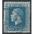 NEW ZEALAND - 1916 2½d blue KGV definitive, perf. 14:14½, used – SG # 419a