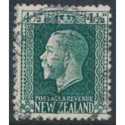 NEW ZEALAND - 1915 4½d deep green KGV definitive, perf. 14:13½, used – SG # 423