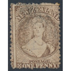 NEW ZEALAND - 1873 1d brown QV Chalon, perf. 12½, star watermark, used – SG # 132a