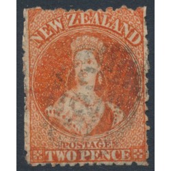 NEW ZEALAND - 1871 2d orange QV Chalon, perf. 12½, star watermark, used – SG # 133