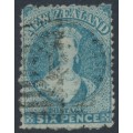 NEW ZEALAND - 1872 6d blue QV Chalon, perf. 12½, star watermark, used – SG # 135