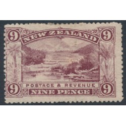 NEW ZEALAND - 1906 9d purple Pink Terrace, perf. 14:14, single watermark, MH – SG # 326