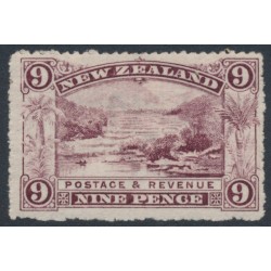 NEW ZEALAND - 1906 9d purple Pink Terrace, perf. 14:14, single watermark, MH – SG # 326