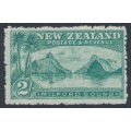 NEW ZEALAND - 1906 2/- green Milford Sound, perf. 14, single watermark, MH – SG # 328a