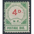 NEW ZEALAND - 1899 4d vermilion/green Postage Due, MH – SG # D16