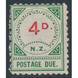 NEW ZEALAND - 1899 4d vermilion/green Postage Due, MH – SG # D16