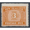 NEW ZEALAND - 1943 3d brown Postage Due, upright multi watermark, MH – SG # D47