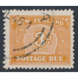 NEW ZEALAND - 1945 3d brown Postage Due, sideways inverted watermark, used – SG # D47a