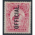 NEW ZEALAND - 1909 6d pink Kiwi, perf. 14:15, overprinted OFFICIAL, MH – SG # O72