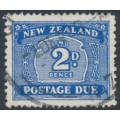 NEW ZEALAND - 1949 2d blue Postage Due, sideways watermark, used – SG # D46w