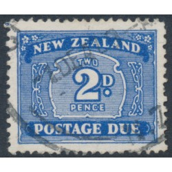 NEW ZEALAND - 1949 2d blue Postage Due, sideways watermark, used – SG # D46w