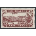 NEW ZEALAND - 1935 3d chocolate Airmail, perf. 14:15, MH – SG # 548a