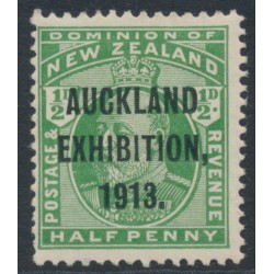 NEW ZEALAND - 1913 ½d deep green KEVII, Auckland Exhibition overprint, MH – SG # 412