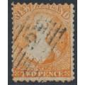 NEW ZEALAND - 1871 2d vermilion QV Chalon, perf. 10:12½, star watermark, used – SG # 130