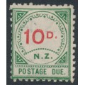 NEW ZEALAND - 1899 10d carmine/green Postage Due, MH – SG # D8