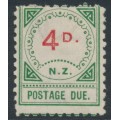 NEW ZEALAND - 1899 4d vermilion/green Postage Due, MH – SG # D16