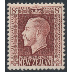 NEW ZEALAND - 1922 8d red-brown KGV definitive, perf. 14:13½, MH – SG # 428