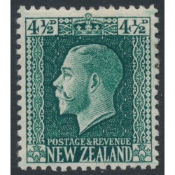 NEW ZEALAND - 1915 4½d deep green KGV definitive, perf. 14:13½, MH – SG # 423