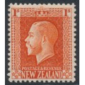 NEW ZEALAND - 1915 1/- vermilion KGV definitive, perf. 14:13½, MNH – SG # 430