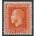 NEW ZEALAND - 1915 1/- vermilion KGV definitive, perf. 14:13½, MNH – SG # 430
