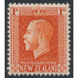 NEW ZEALAND - 1915 1/- vermilion KGV definitive, perf. 14:13½, MNH – SG # 430