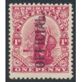 NEW ZEALAND - 1907 1d carmine Universal overprinted OFFICIAL, MH – SG # O60