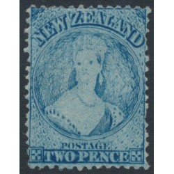 NEW ZEALAND - 1864 2d pale blue QV Chalon, perf. 12½, star watermark, MNG – SG # 113