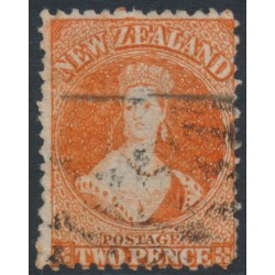 NEW ZEALAND - 1872 2d vermilion QV Chalon, perf. 12½, large star watermark, used – SG # 134