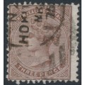 NEW ZEALAND - 1874 3d brown QV (1st Sideface), NZ star watermark, perf. 12½, used – SG # 154