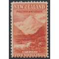 NEW ZEALAND - 1899 5/- vermilion Mt. Cook, no watermark, perf. 11:11, MH – SG # 270