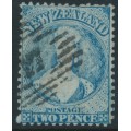 NEW ZEALAND - 1864 2d pale blue QV Chalon, perf. 13:13, NZ watermark, used – SG # 105