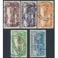 NEW ZEALAND - 1931-1934 Airmail set of 3 plus overprints, used – SG # 548-551+554