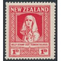 NEW ZEALAND - 1929 1d+1d scarlet Health Stamp, MNH – SG # 544