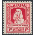 NEW ZEALAND - 1930 1d+1d scarlet Health Stamp, MH – SG # 545