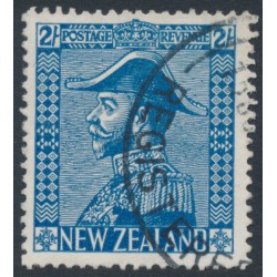 NEW ZEALAND - 1927 2/- light blue King George V (Admiral), used – SG # 469