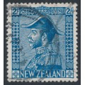 NEW ZEALAND - 1927 2/- light blue King George V (Admiral), used – SG # 469