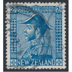 NEW ZEALAND - 1927 2/- light blue King George V (Admiral), used – SG # 469