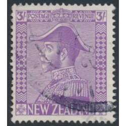 NEW ZEALAND - 1927 3/- pale mauve King George V (Admiral), used – SG # 470