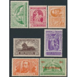 NEW ZEALAND - 1920 ½d to 1/- Victory in WWI set of 7, MH – SG # 453-459