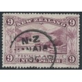 NEW ZEALAND - 1898 9d purple Pink Terrace, no watermark, perf. 15:15, used – SG # 256