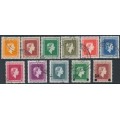 NEW ZEALAND - 1954 1d to 3/- QEII Officials set of 11, used – SG # O159-O169