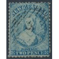 NEW ZEALAND - 1864 2d pale blue QV Chalon, perf. 12½, star watermark, used – SG # 113