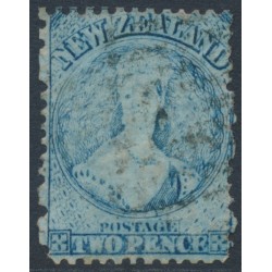 NEW ZEALAND - 1864 2d pale blue QV Chalon, perf. 12½, star watermark, used – SG # 113