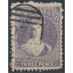 NEW ZEALAND - 1867 3d lilac QV Chalon, perf. 12½, star watermark, used – SG # 117