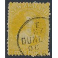 NEW ZEALAND - 1866 4d yellow QV Chalon, perf. 12½, star watermark, used – SG # 120