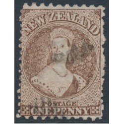 NEW ZEALAND - 1871 1d reddish brown QV Chalon, perf. 10:12½, star watermark, used – SG # 128