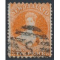 NEW ZEALAND - 1871 2d vermilion QV Chalon, perf. 10:12½, star watermark, used – SG # 130