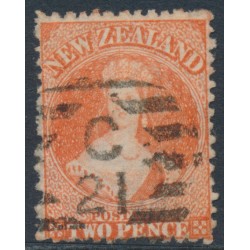 NEW ZEALAND - 1873 2d vermilion QV Chalon, perf. 12½, no watermark, used – SG # 138